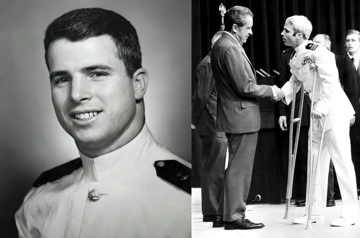 John McCain before and after being a prisoner of war.